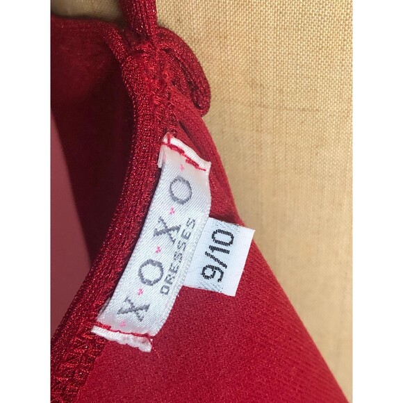 1990s-Y2K XOXO Dresses Red GLITTER, METALLIC, Sparkle, Cocktail Party Dress. S-M - Picture 10 of 10